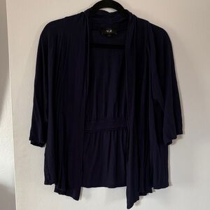 AGB Navy Open Front Short Sleeve Cardigan